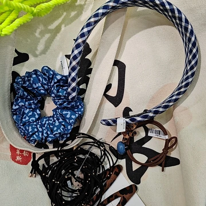 布艺铁合金大大6发绳发箍对夹