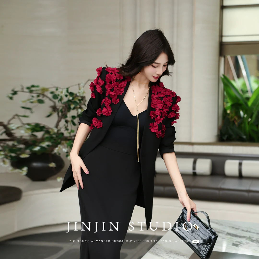 【MD原创×花园秘境】2025秋季炸街穿搭设计感通勤风时尚西装外套