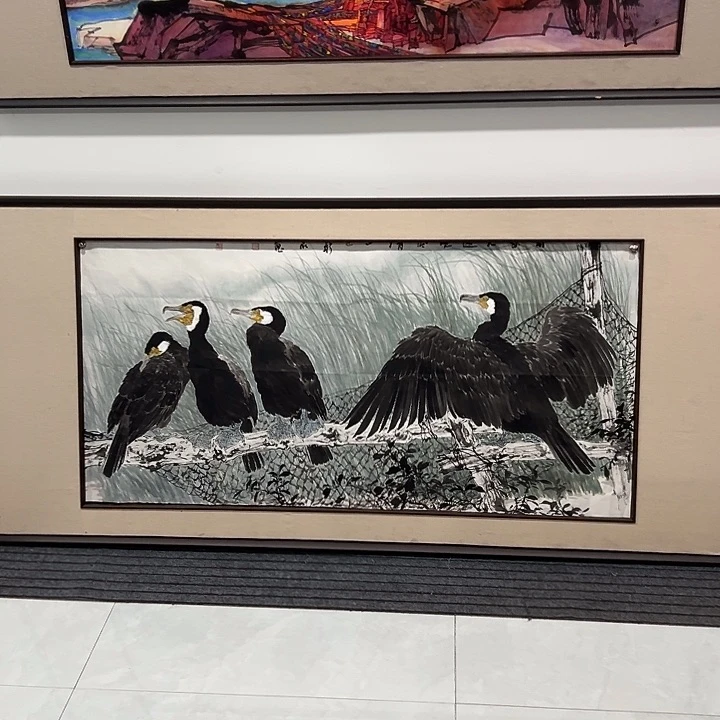 国画两**空老师作品国画的