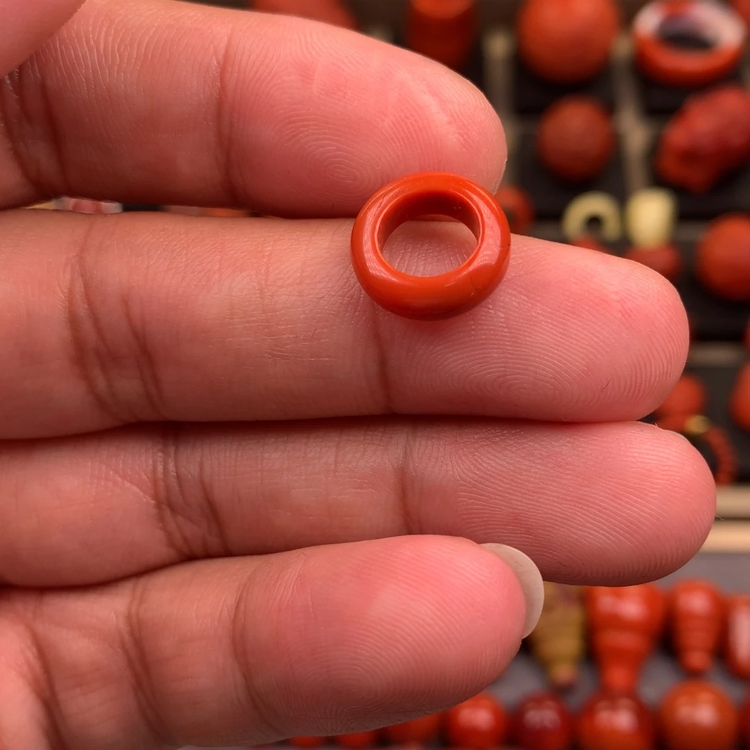南红玛瑙未镶嵌跑环7+