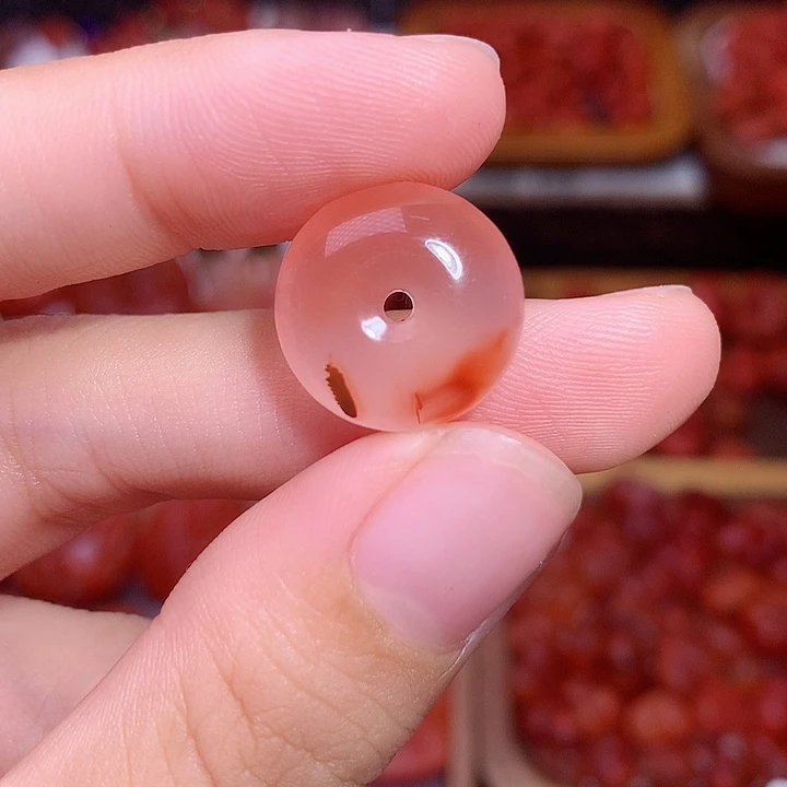 南红玛瑙未镶嵌南红平安扣