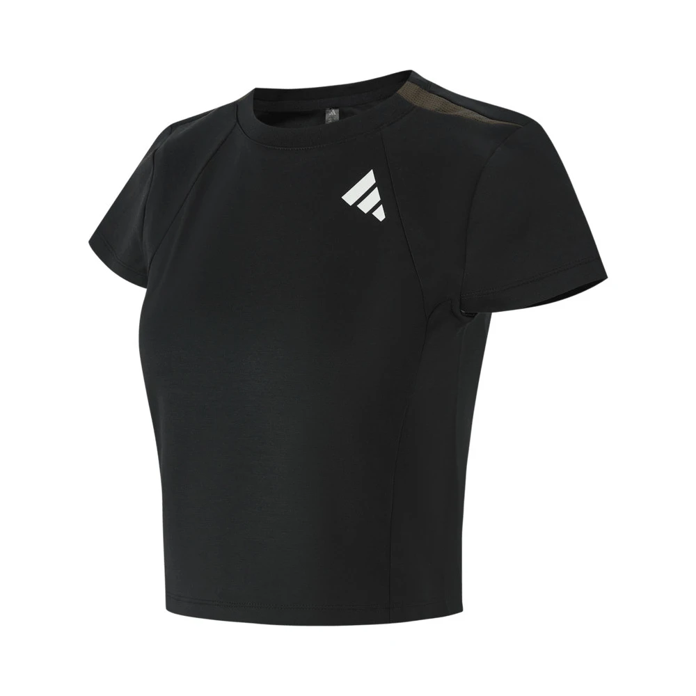 adidas阿迪达斯2024女子FUSTL W P SS T时尚针织无领短T恤JM0102