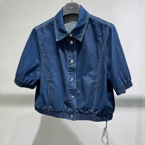 YIYAN艺燕-短款泡袖牛仔外套623215