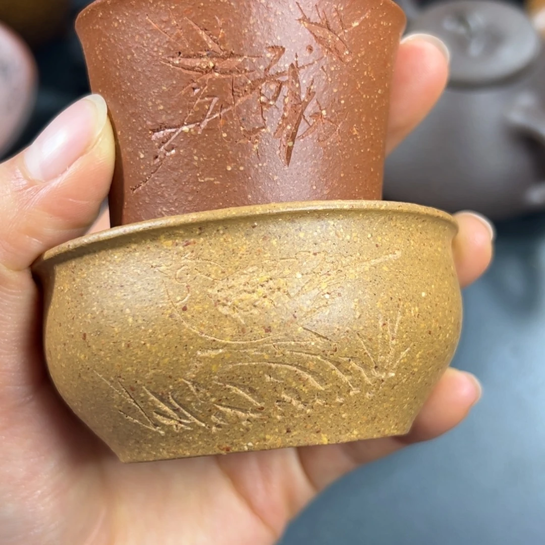 茶杯紫砂拍一发二