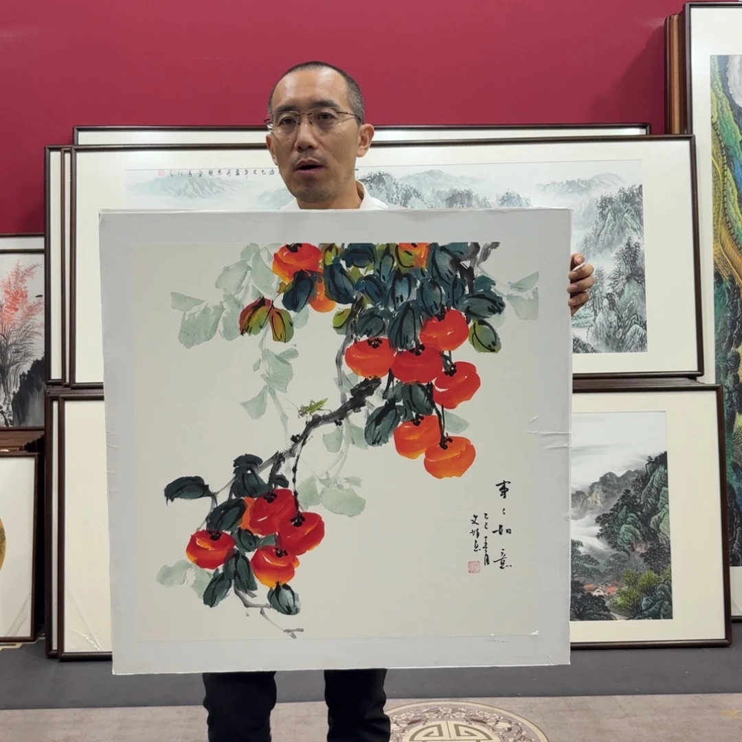 国画手绘作品80/80尺寸