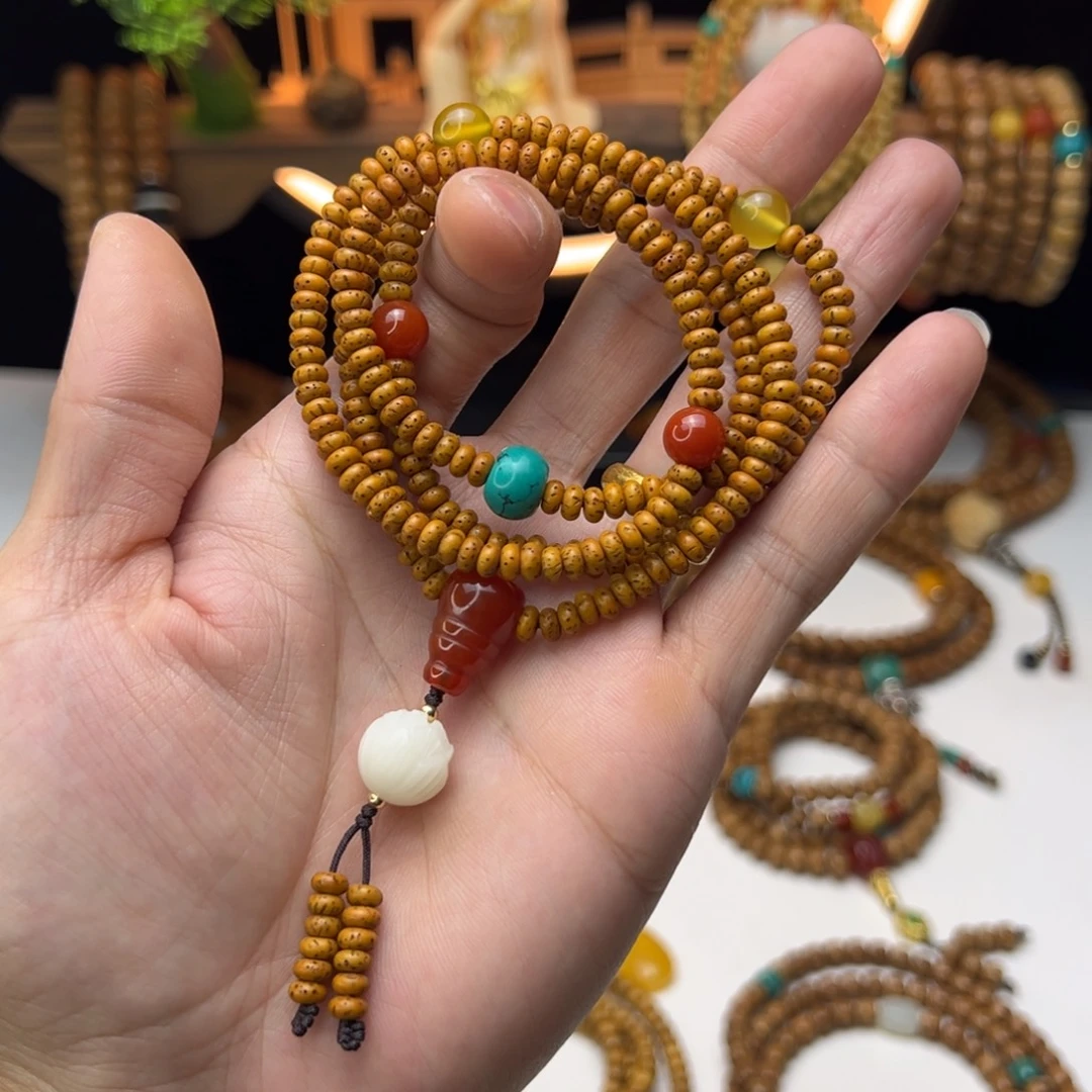 吊坠星月菩提星月菩提小米珠5×3mm