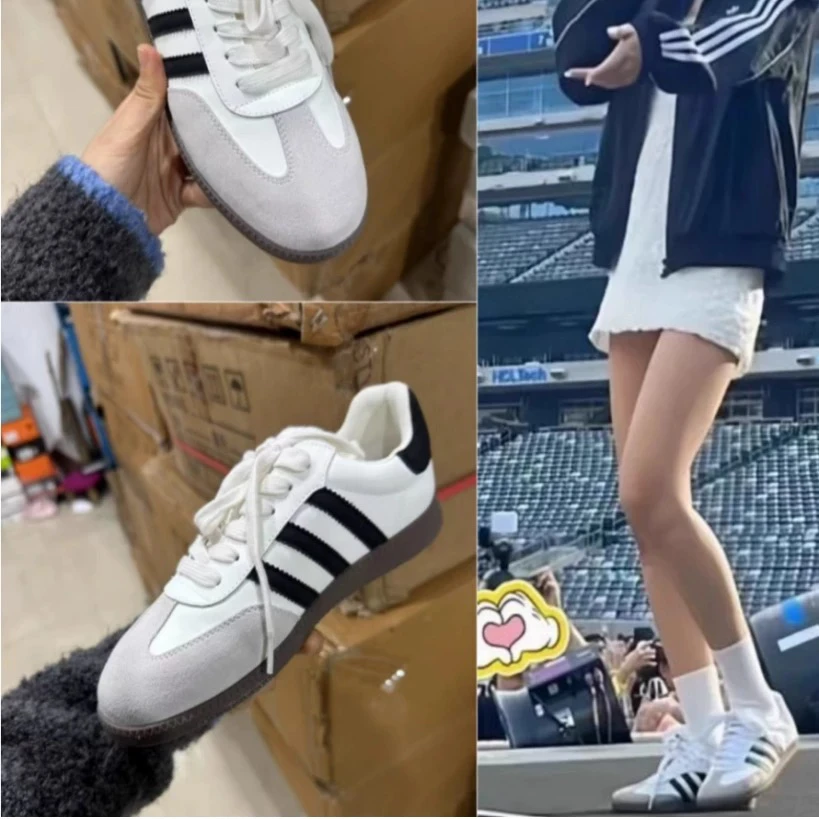 88026 百搭复古休闲拼色绒面皮面板鞋德训鞋（卡码不用拍大）