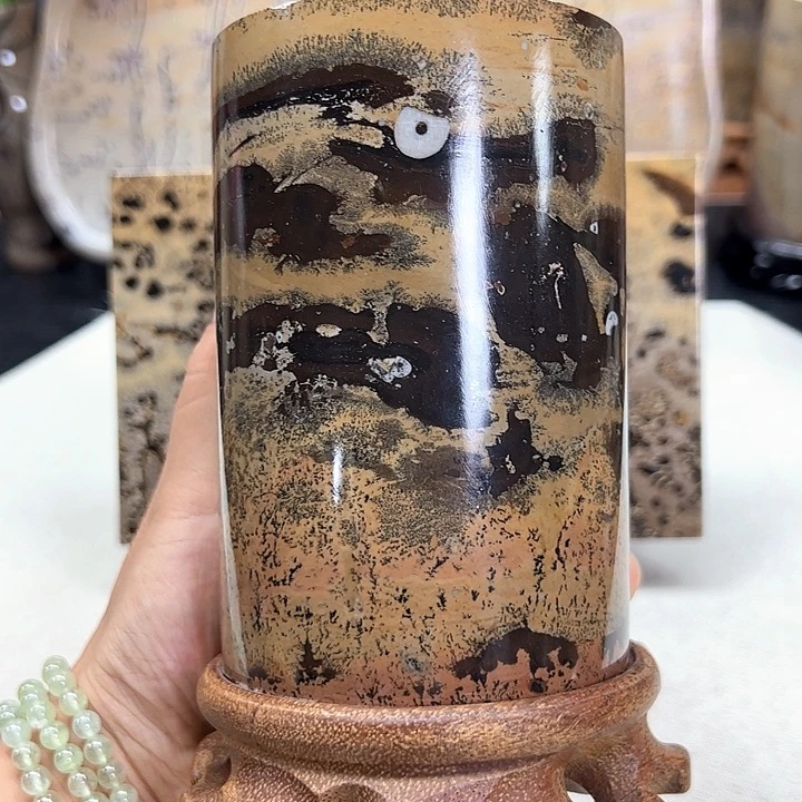 广西石广西天然国画石