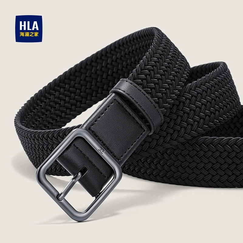 海澜之家男士针扣编织腰带时尚休闲百搭裤带送男友送老公新年礼物
