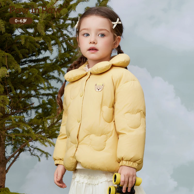 PawinPaw25年新款女宝保暖儿童羽绒服防风外套PCJDF4T81E【流光风】