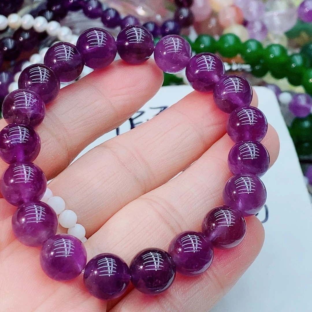 陌***兮银S800镀金镶嵌手链烟晶
