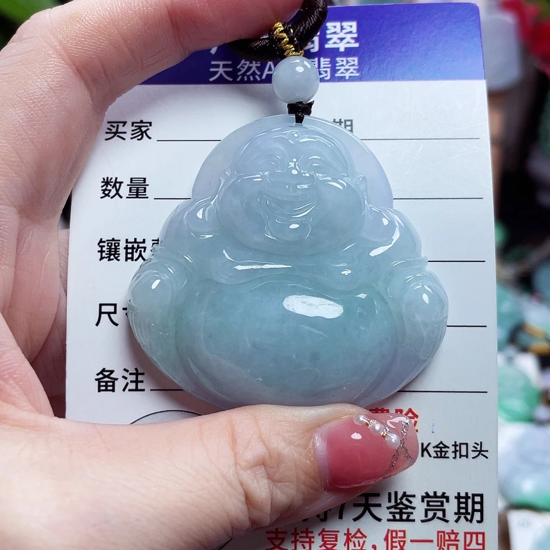 翡翠未镶嵌颈饰佛公15
