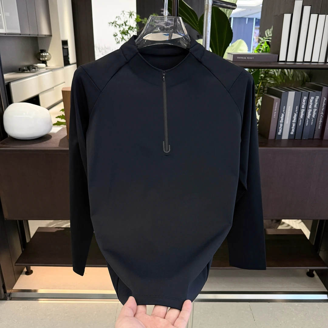 【8802-1】2025秋季户外情侣舒适弹力拉链卫衣长袖T恤