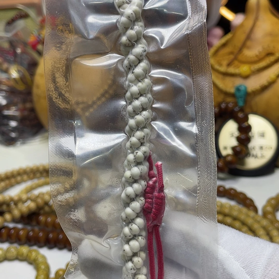 手串星月菩提5蒜瓣大肠骨瓷白数星星