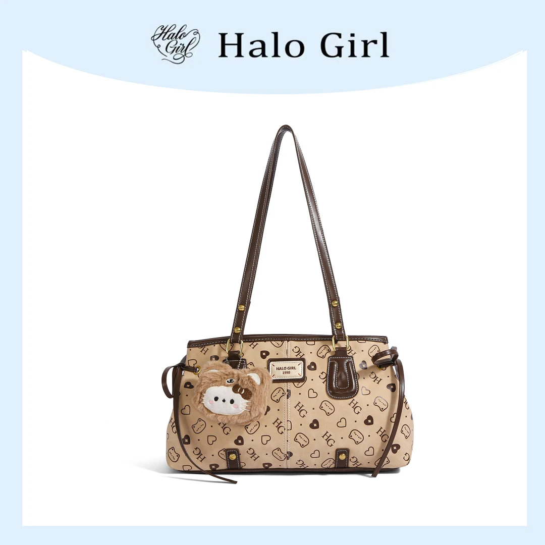 一张同学【长约33宽13高19单位厘米】时尚单肩腋下包C7908奶茶