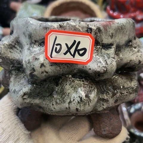 红陶粗陶花盆手工