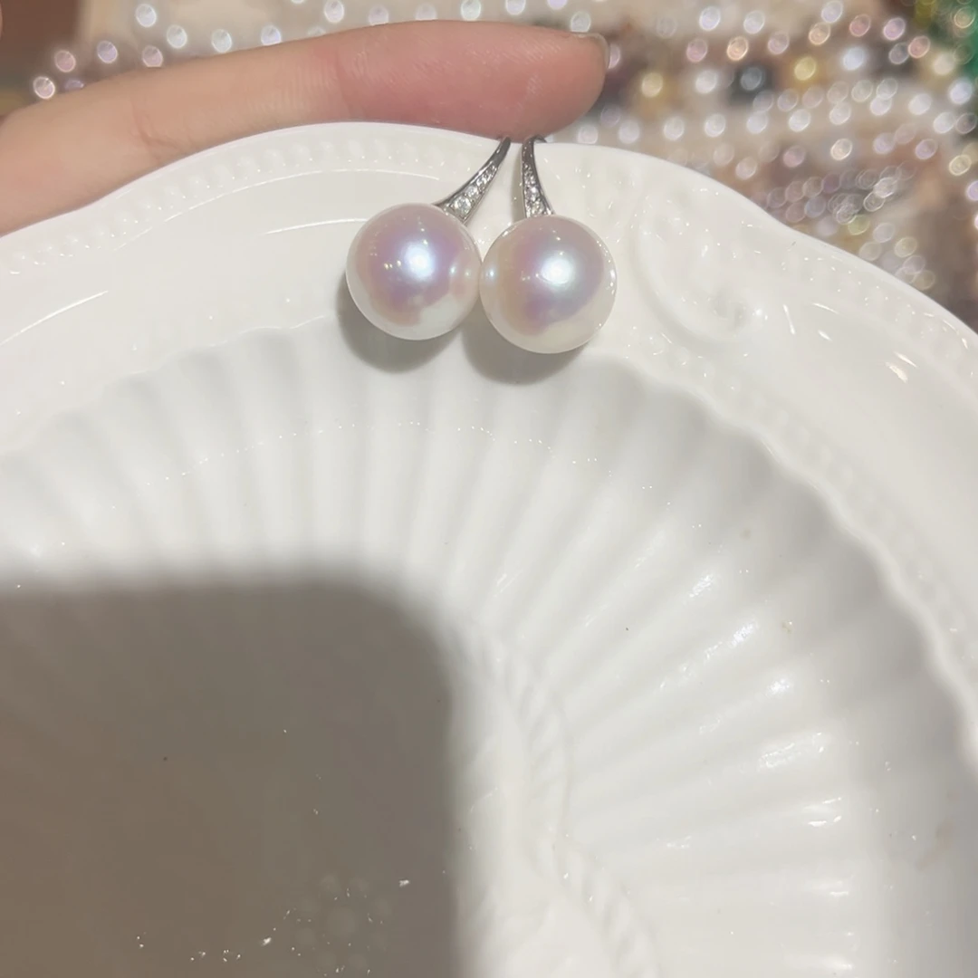 花岗石纯铜锡合金纯铜珍珠耳钩