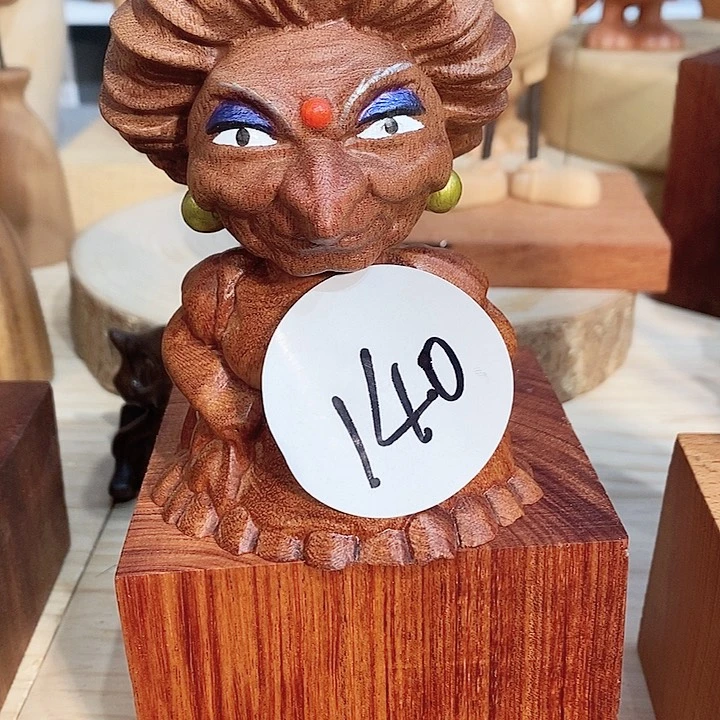 木木雕摆件可爱卡通