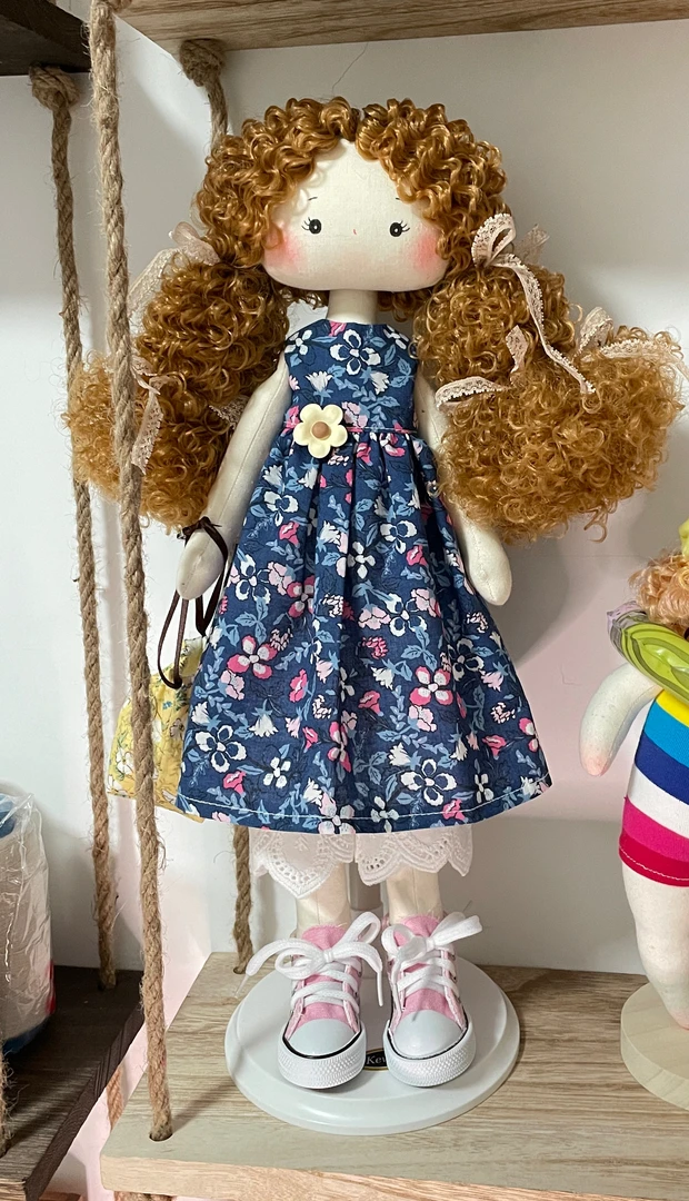 不退换 直播间选款手作有瑕疵布艺娃娃可换装生日礼物摆件约40cm