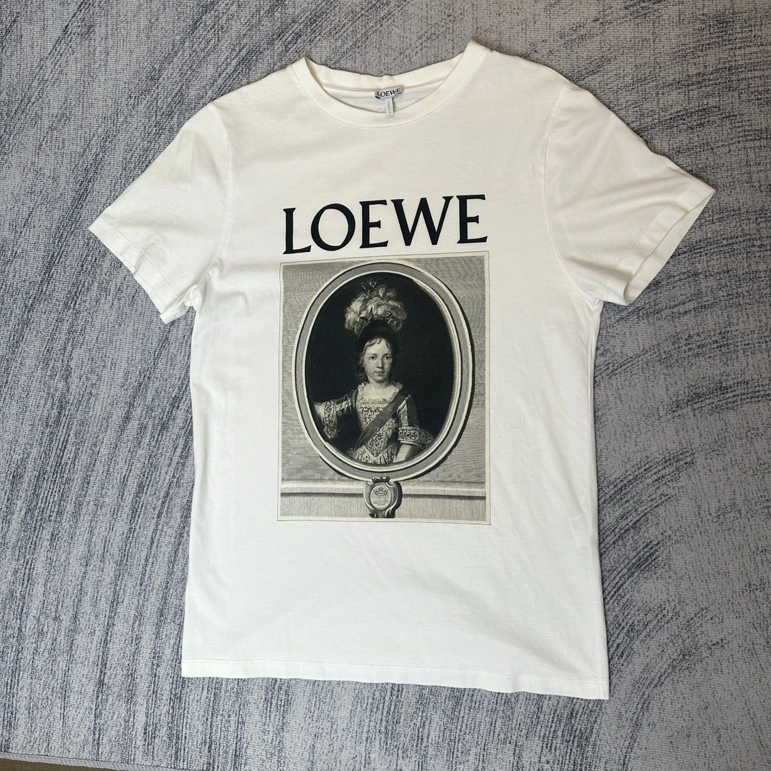 99新 LOEWE/罗意威 /葡萄籽奢潮/复古人像T恤/S码