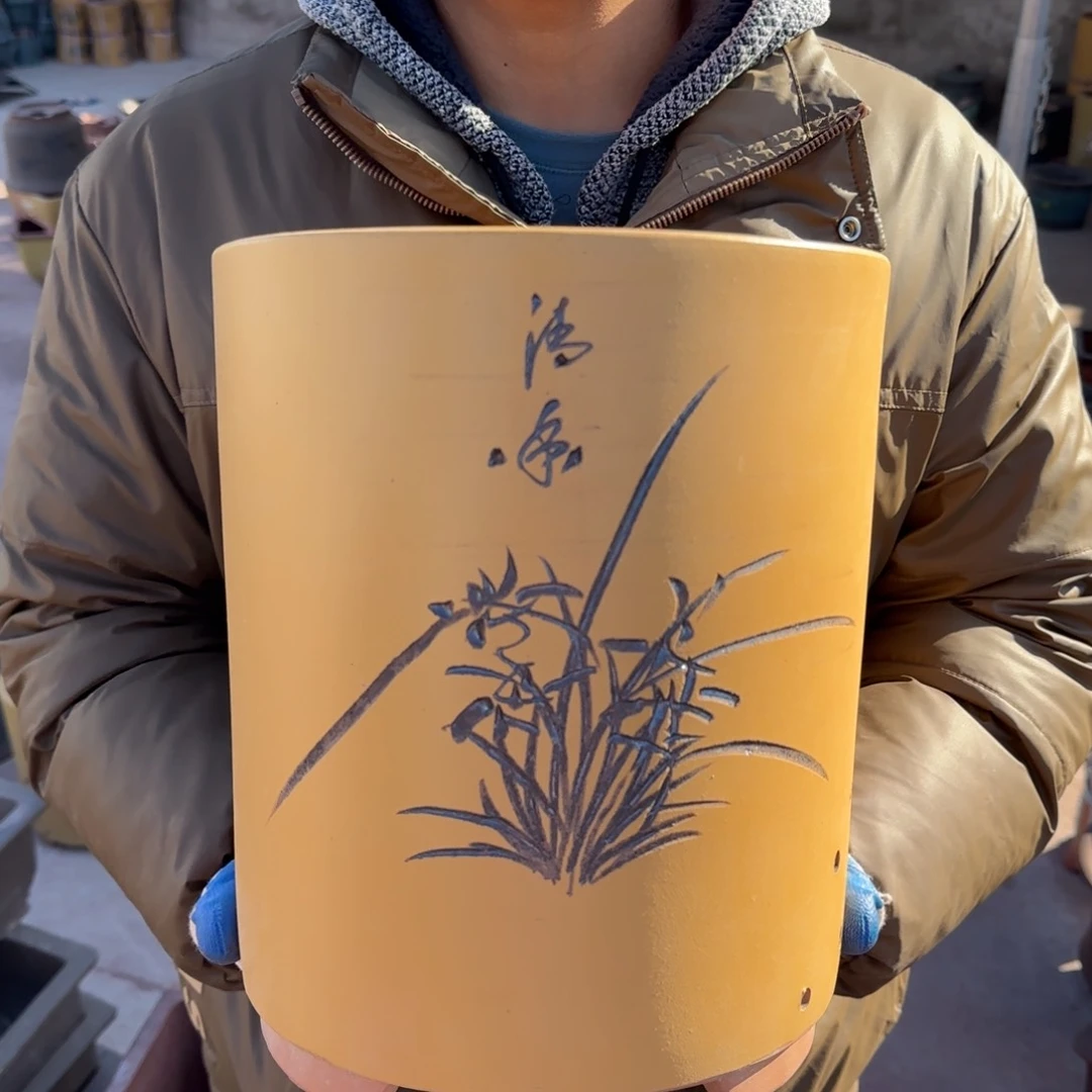 紫砂花盆口径17.22口径