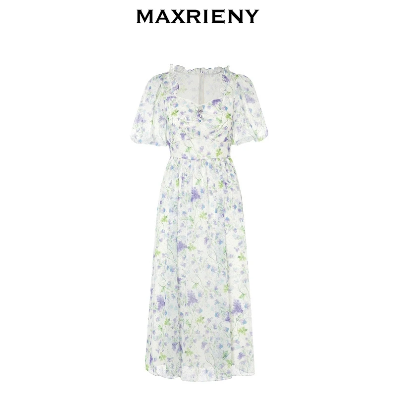 MAXRIENY夏季新款女装连衣裙碎花显瘦气质百搭款MS88DR312F70