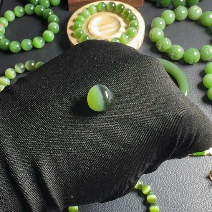 和田玉（碧玉）珠宝半成品未镶嵌K*