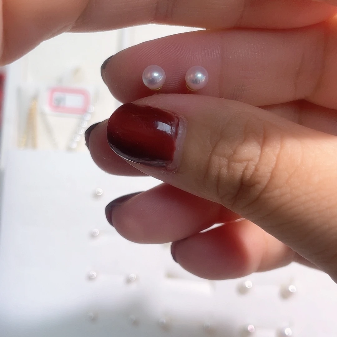 合金淡水珍珠耳饰