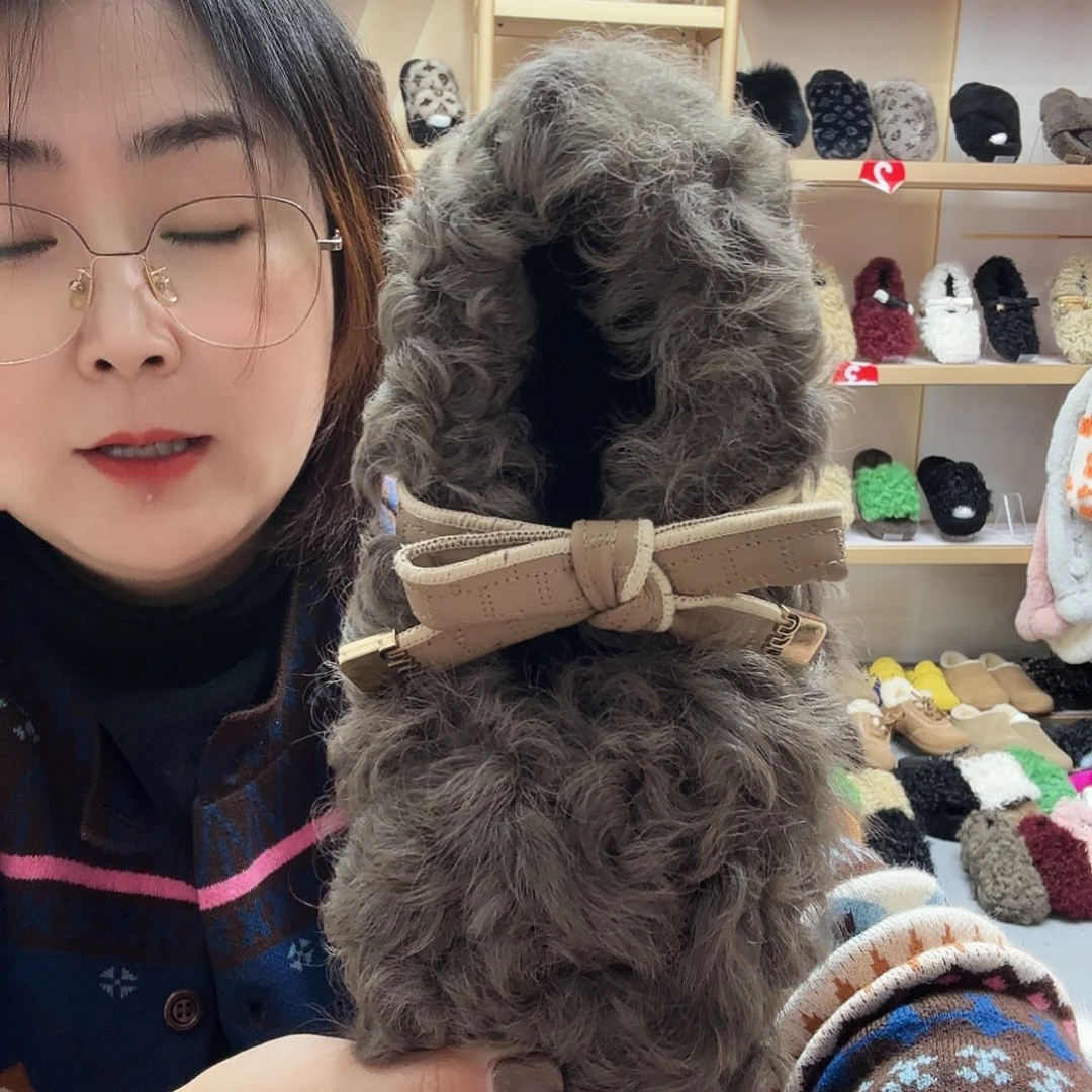 套趾款羊圈毛棕色38码全鞋