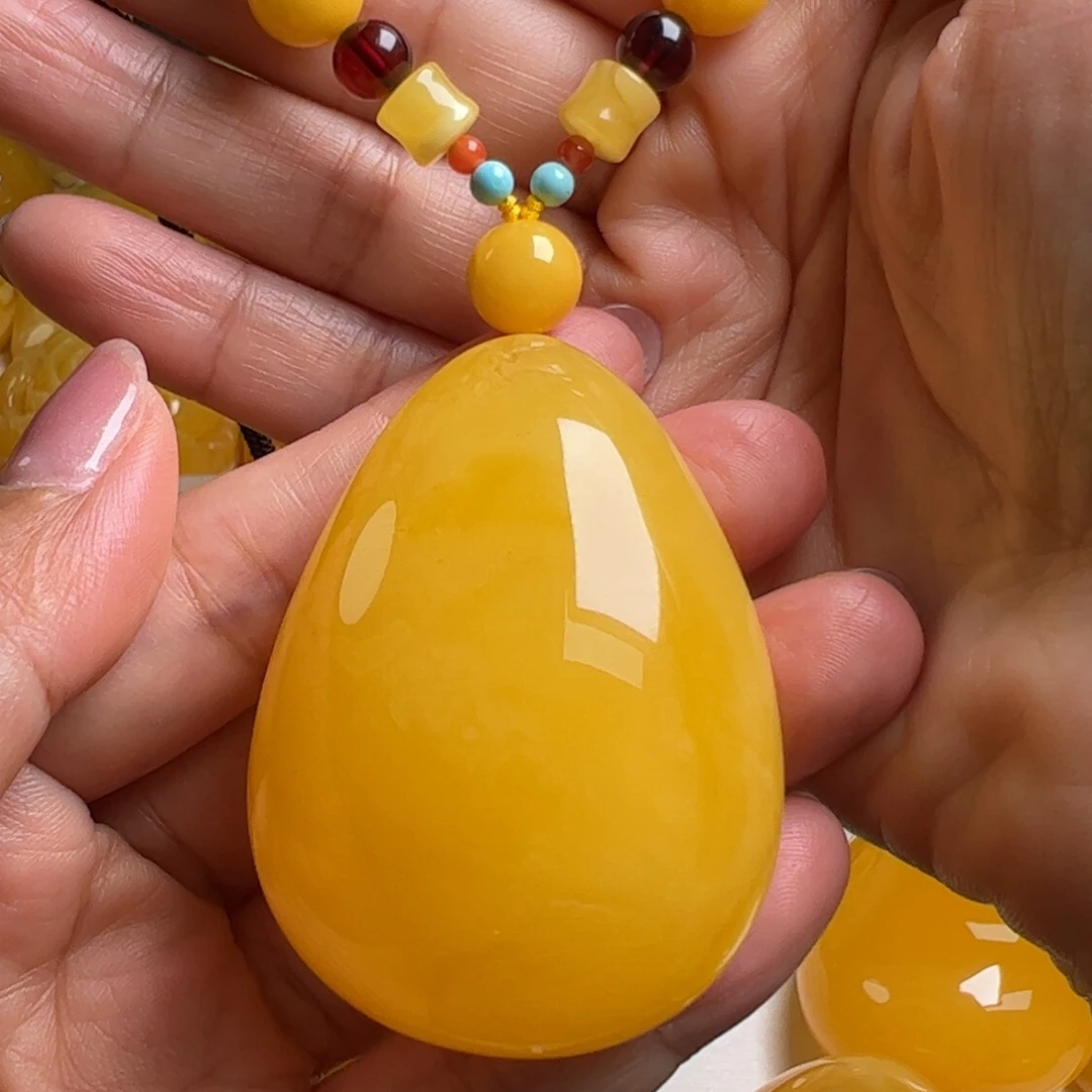 蜜蜡毛衣链未镶嵌无优化