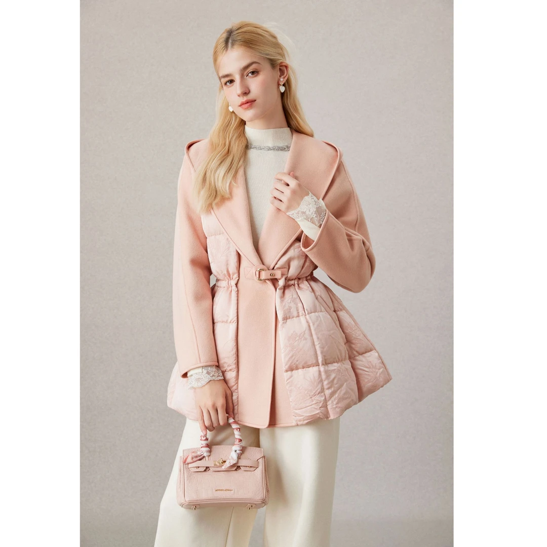 COCO BECCI【七星鹅绒系列】沁园春雪-绵羊毛山羊绒外套CFJJC300143