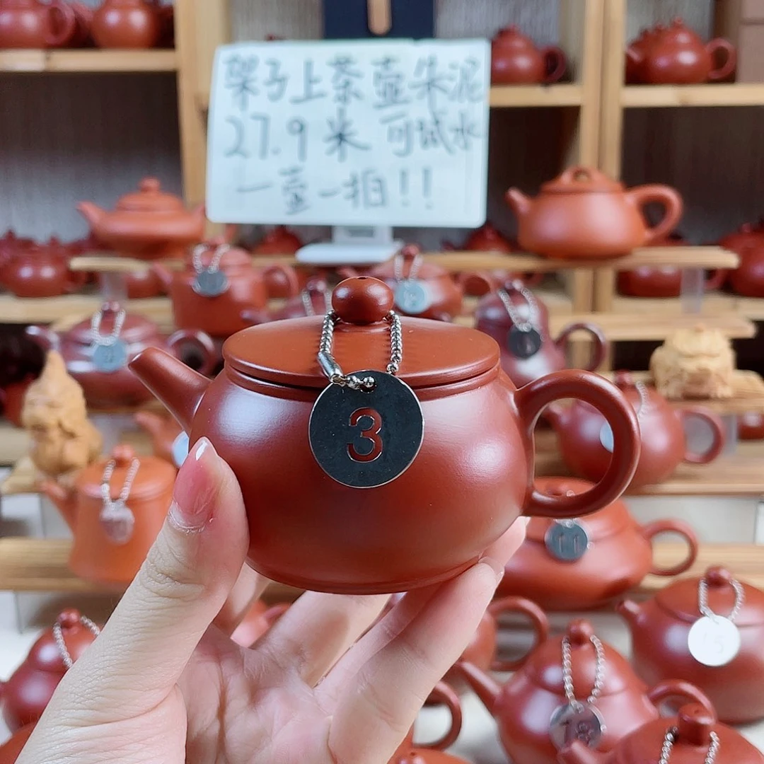 潮州朱泥壶古壶130毫升