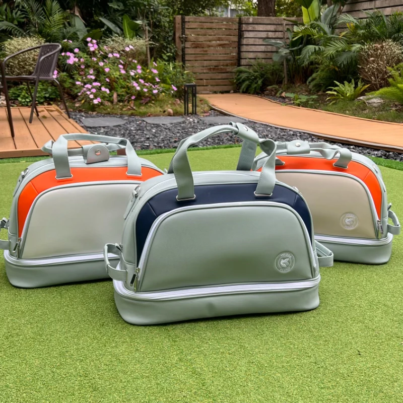 Devikka高尔夫衣物包PU皮防水独立鞋袋男女运动便携衣物袋