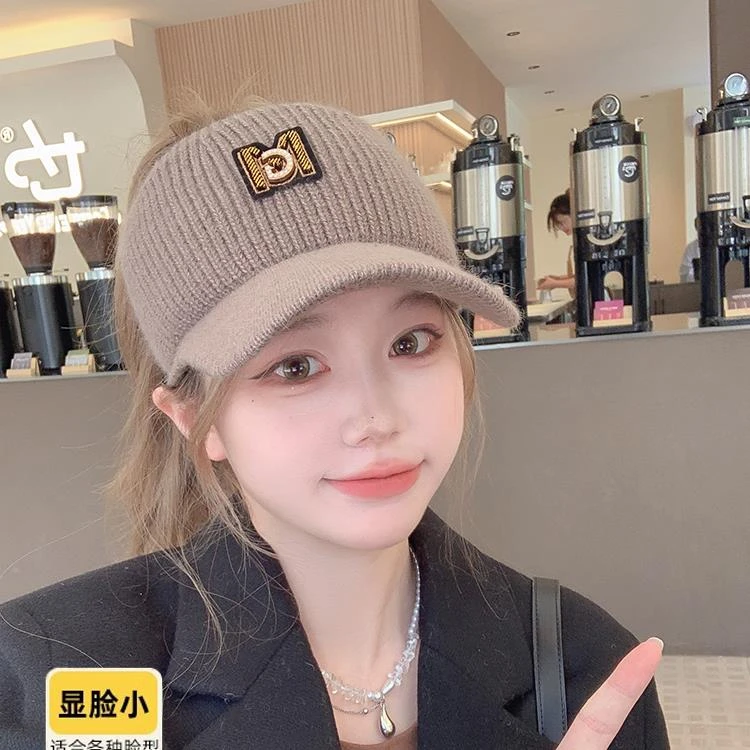 帽子女款冬季2025新款针织毛线帽秋冬天保暖加秋纯色针织保暖毛线