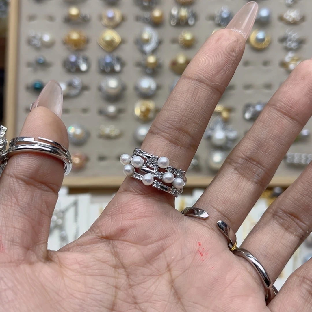 *****戒指淡水珍珠合金