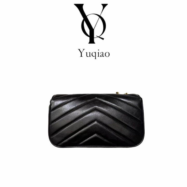 2025新款百搭菱格单间斜挎包8556黑色