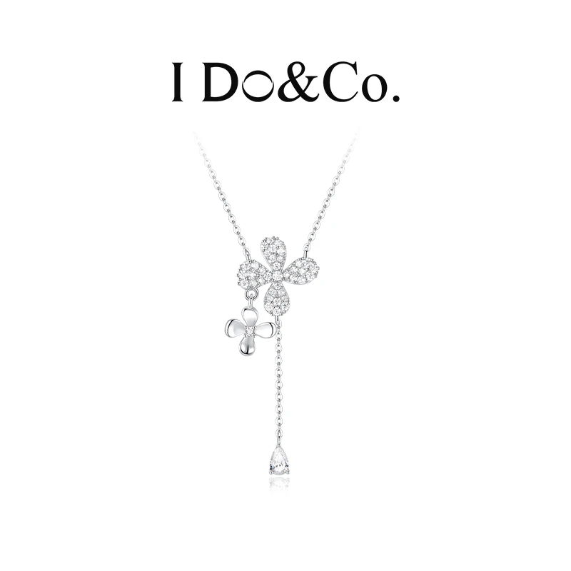 I Do&Co. 坠链均925银 花漾流苏项链女 花朵银饰轻奢小众锁骨链