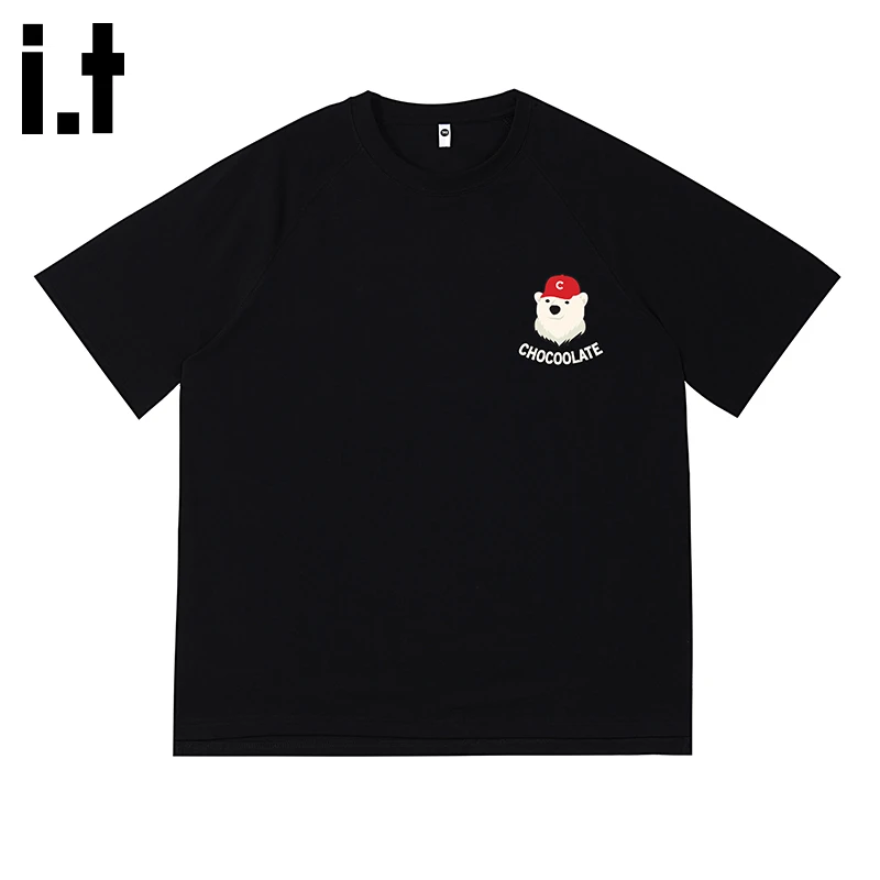 i.t:CHOCOOLATE男士印花短袖t恤2025年夏季新款薄款凉感百搭上衣