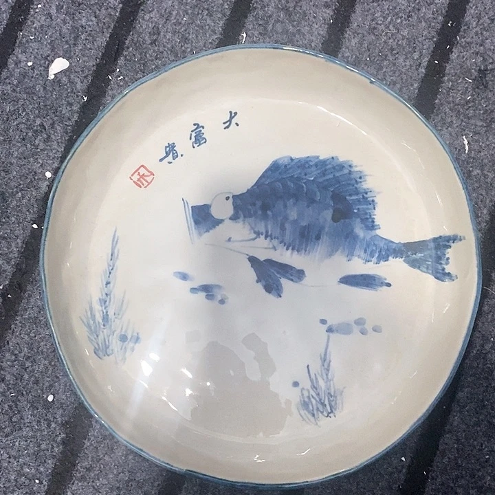 禾泥陶器高温釉下彩手工手绘陶瓷