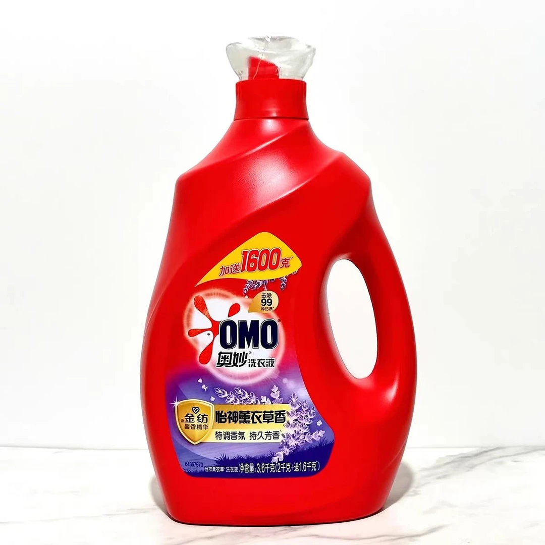 奥妙含金纺馨香精华洗衣液（怡神薰衣草香）2千克+1.6千克 *1瓶/份