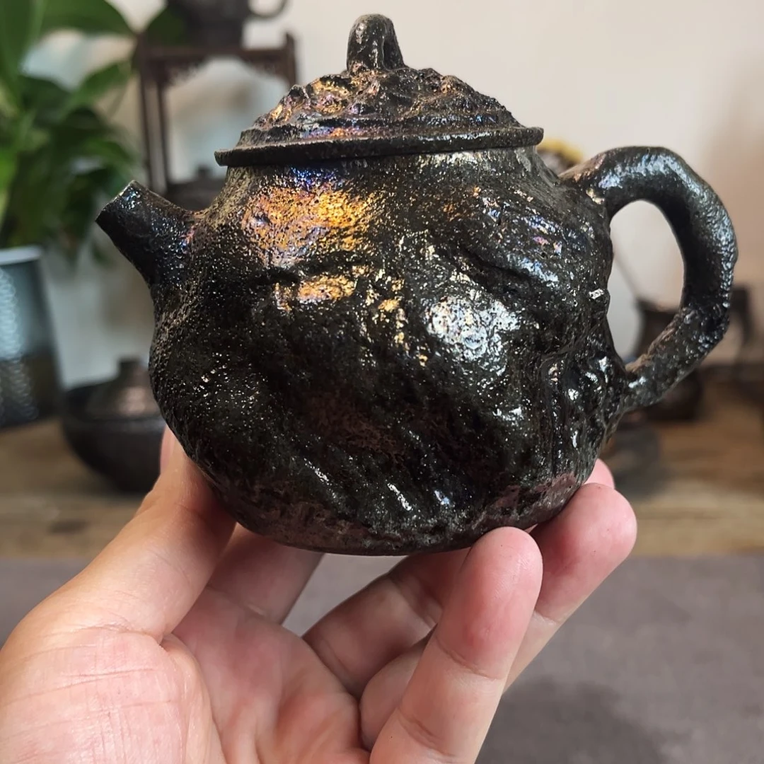 不***班荥经黑砂馒头窑精美泡茶壶