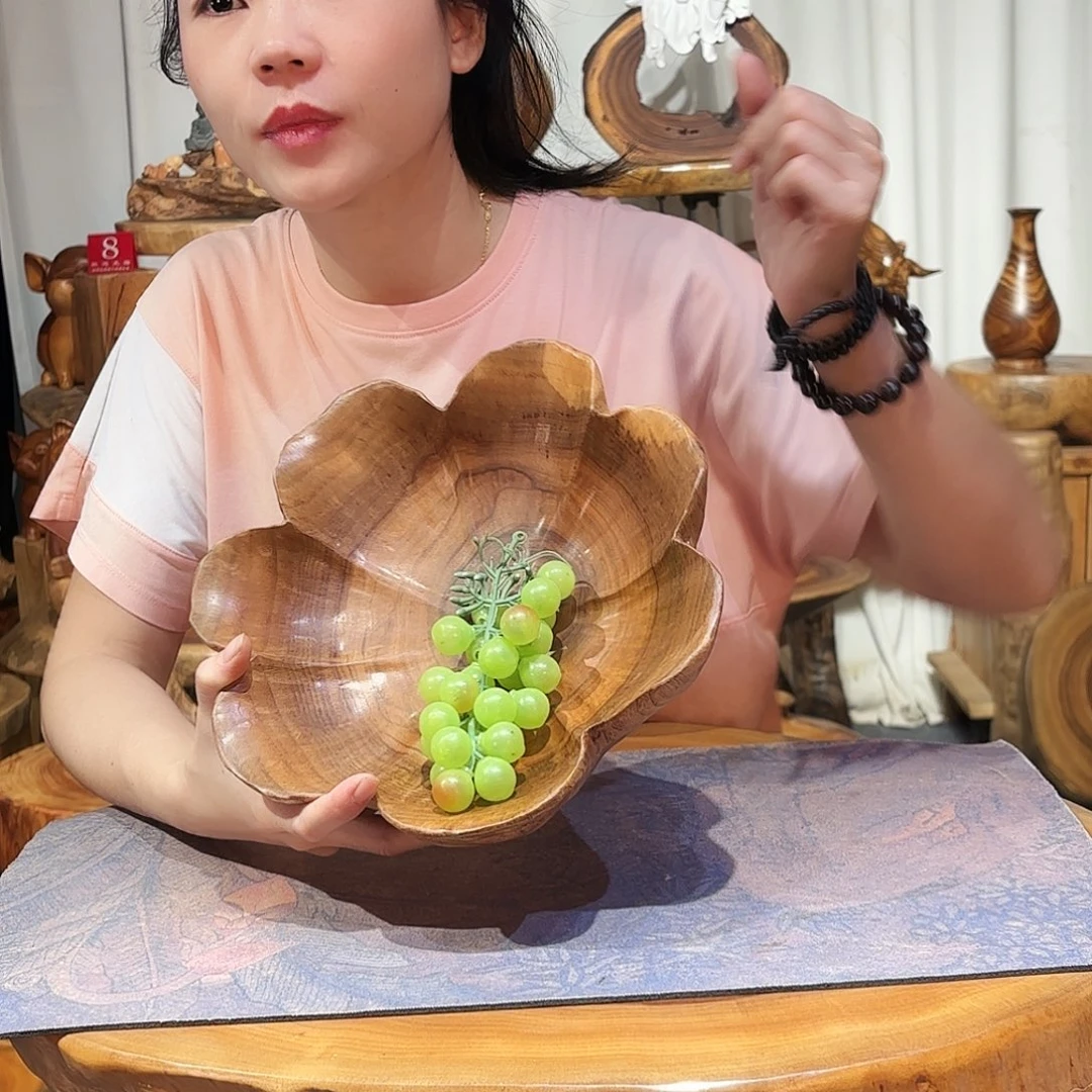 香樟木干泡摆件茶桌工艺果盘