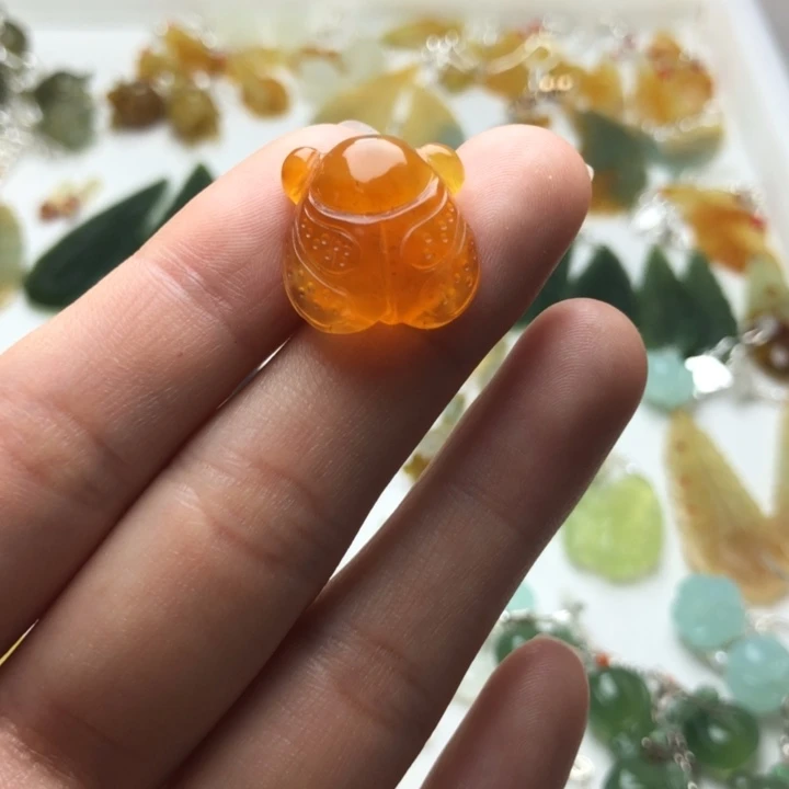 蛇纹石玉耳饰合金你***岛