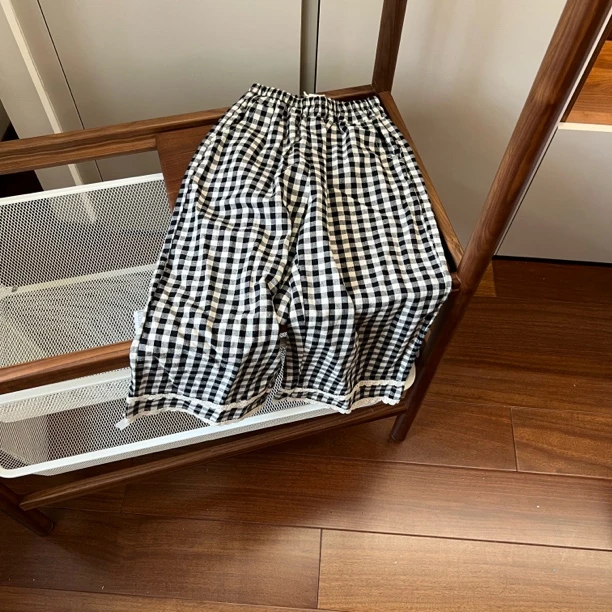 【编号N996】LM7629-25-儿童花边格子裤黑白格-LMDM