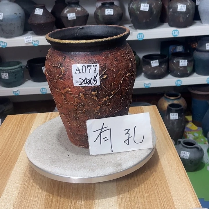 红陶手工制作工艺花盆