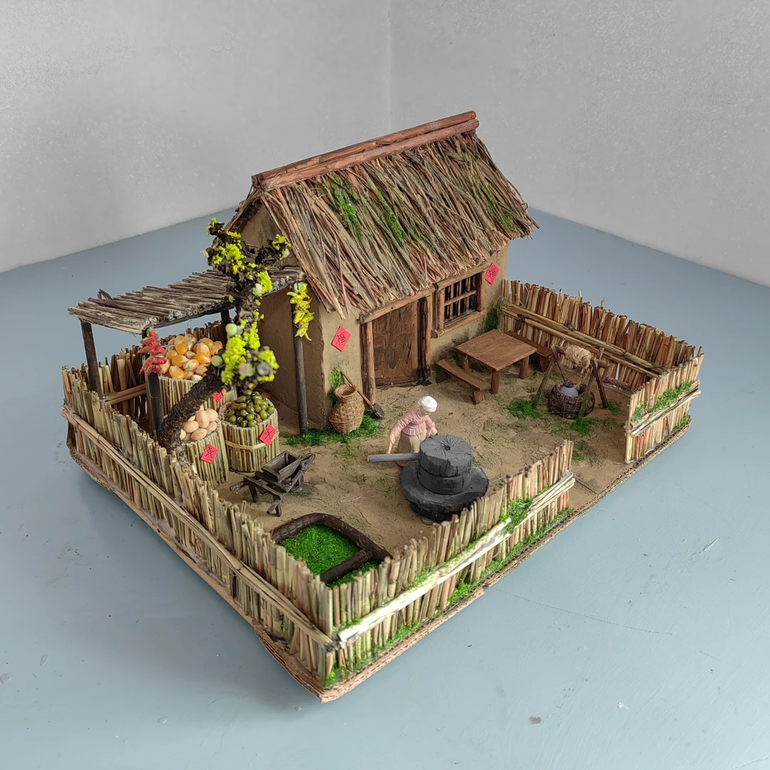 亲子DIY秋天粮仓丰收小院材料包可废物利用树枝适合幼儿园