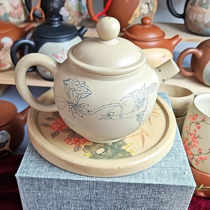 随***安建水紫陶青花全品