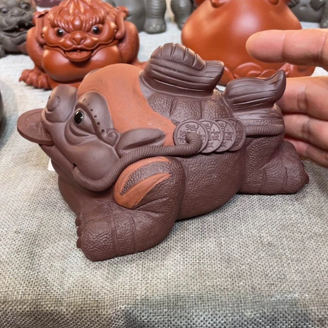 【闪购商品】紫砂茶宠鸿运当头金蟾