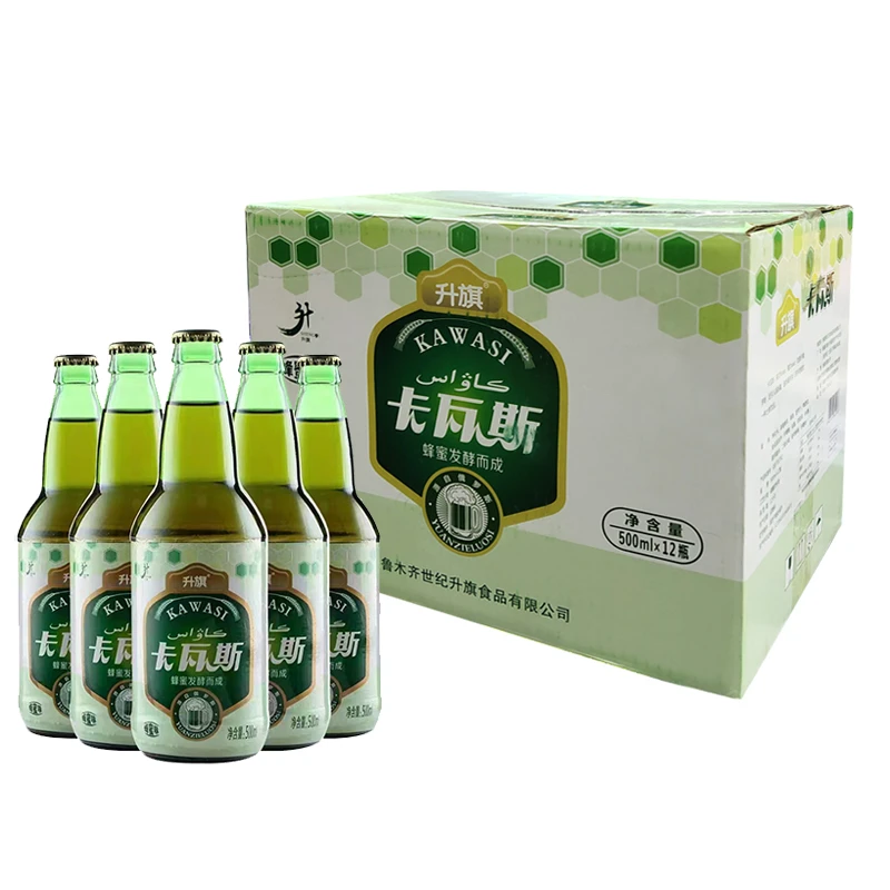 升旗卡瓦斯 500ml*12瓶/箱 新疆特产蜂蜜发酵饮料 北京可当日达