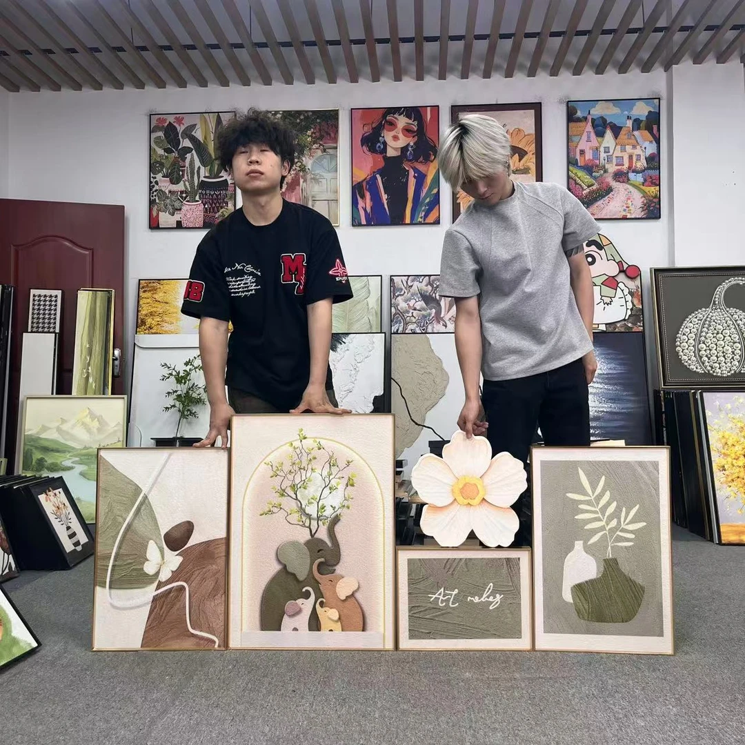 轻奢高级感奶油风植物花卉卧室床头客厅沙发装饰画500